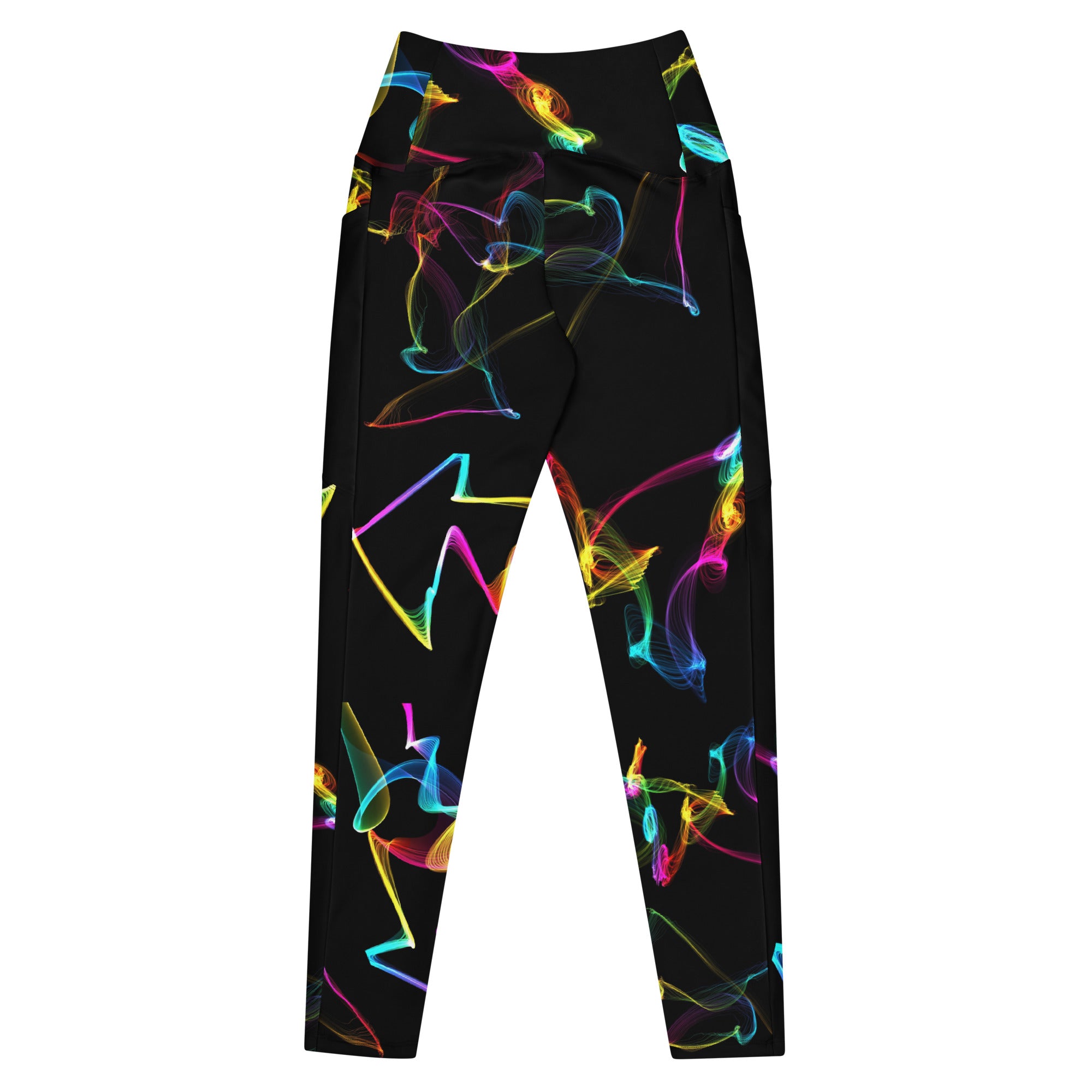 Black Gym Leggings with Pockets. Streetwear or Workout or Dance Leggings. Yoga Pants. WickedYo.